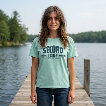 "Second Lake, Better With Water"  — Women's Boxy Tee