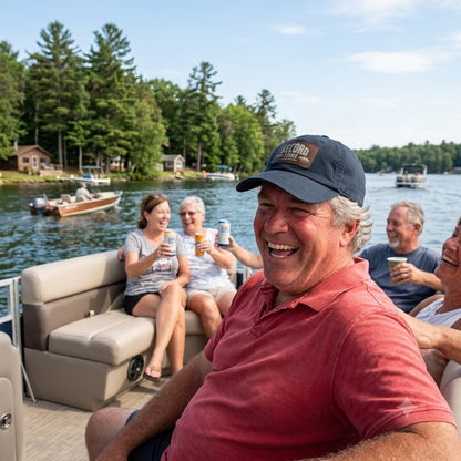 Lake Life Dad Hat | "Secord Lake Better with Water" Chino Twill Patch Cap | Boating Gift