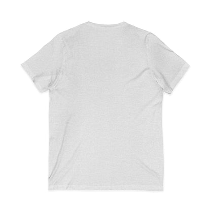 Off Centered Unisex Jersey Short Sleeve V-Neck Tee (pl)