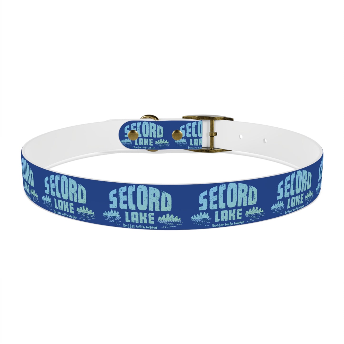 "Secord Lake, Better With Water" Dog Collar