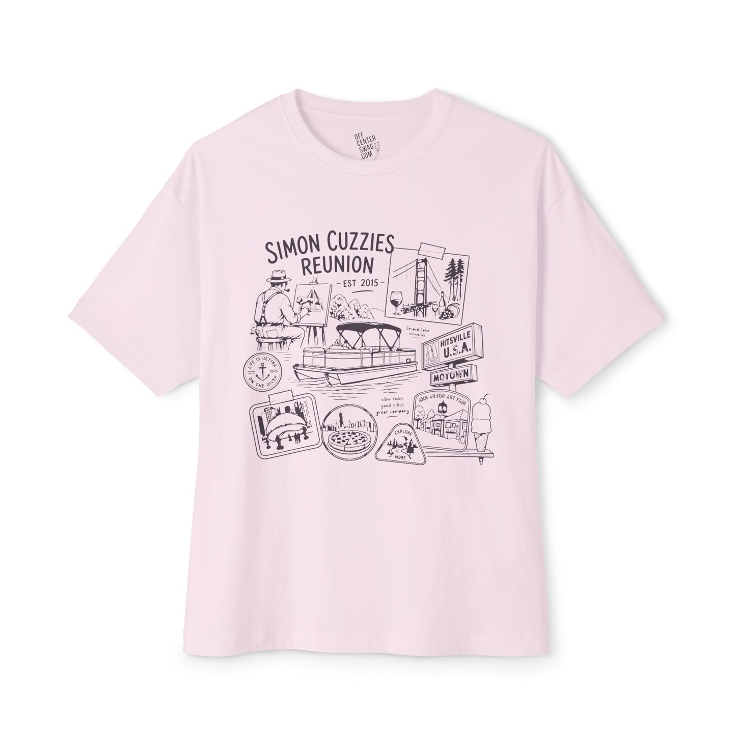 "Cuzzie Reunion" Unisex Oversized Boxy Tee