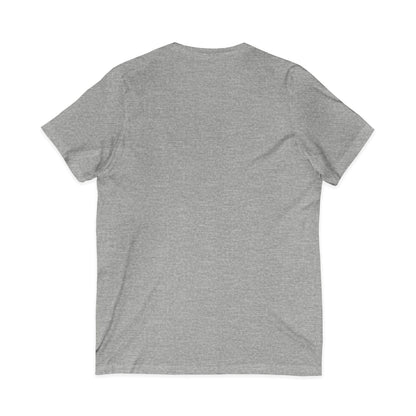 Off Centered Unisex Jersey Short Sleeve V-Neck Tee (pl)