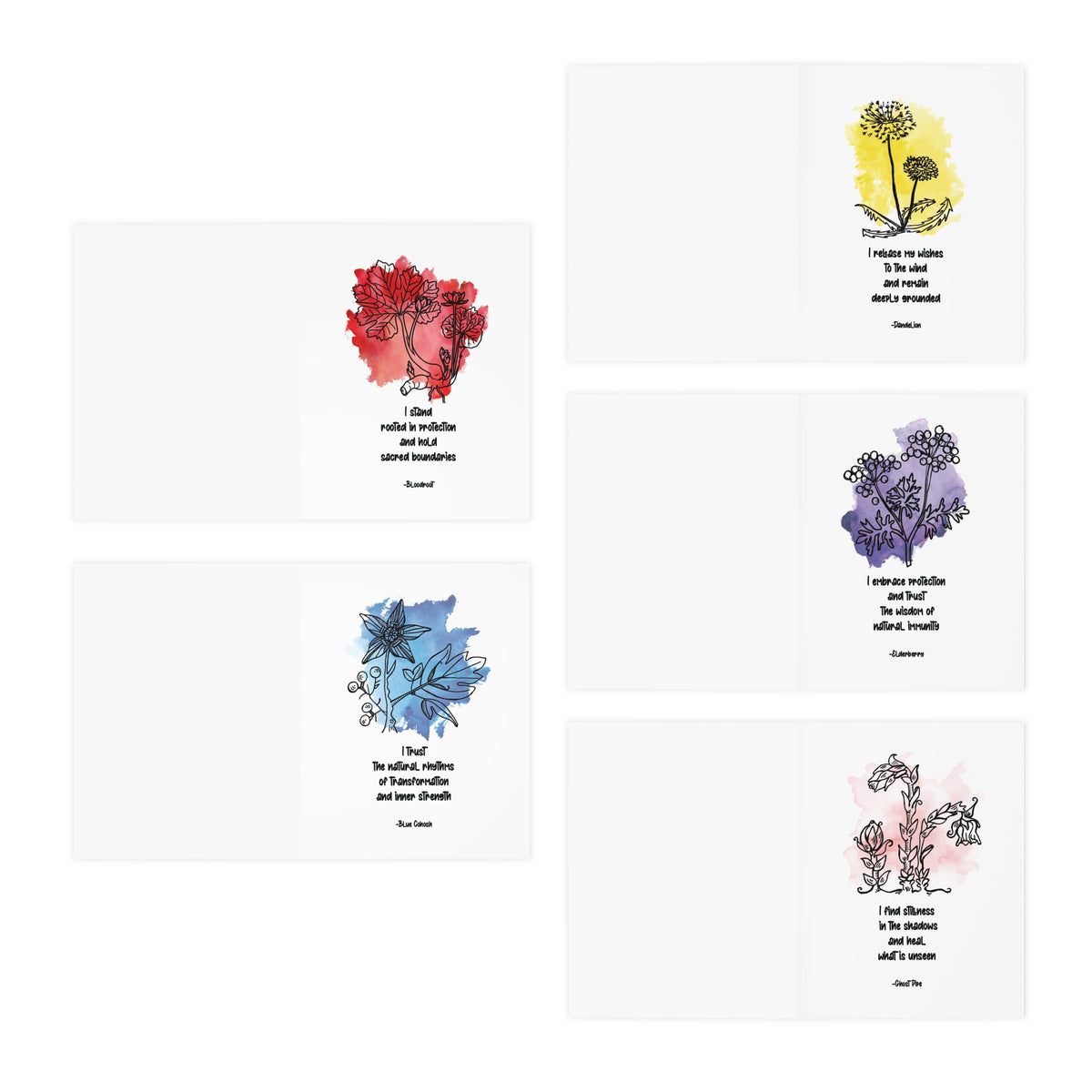 Herb + Mantra Greeting Cards 5-Pack