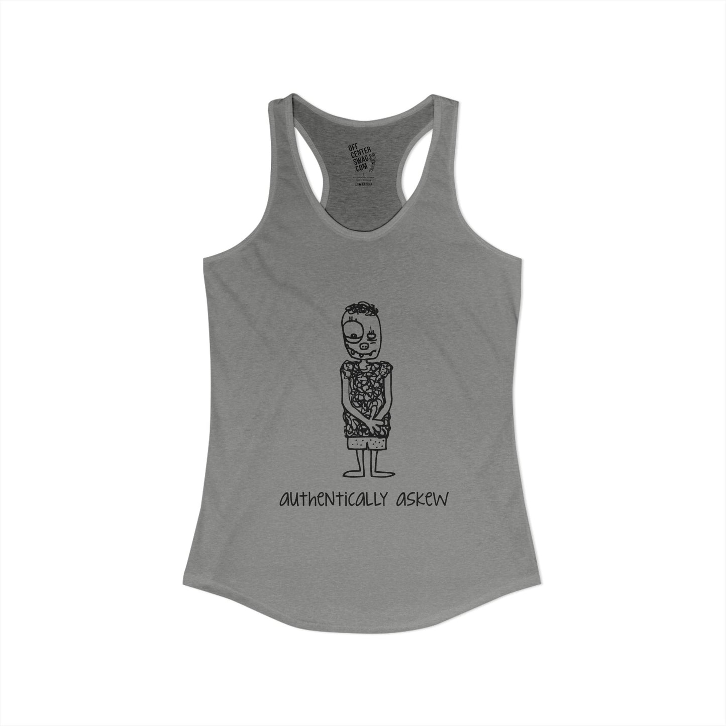 "Authentically Askew" Women's Ideal Racerback Tank