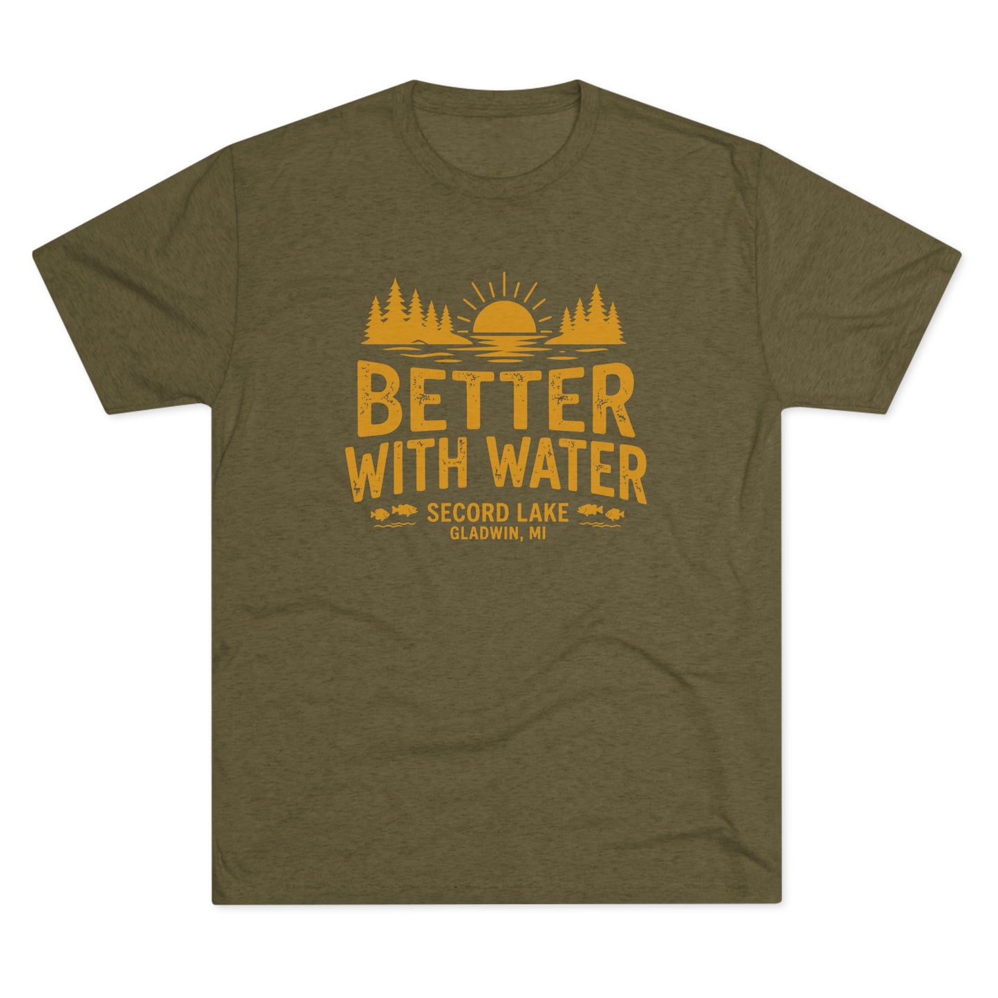 "Better With Water" Secord Lake Crew Tee