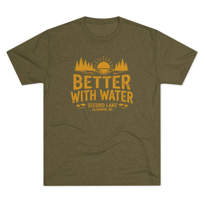 "Better With Water" Secord Lake Crew Tee