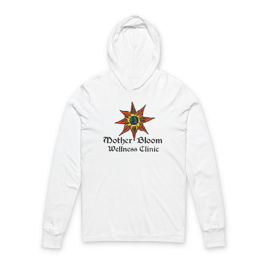"Mother Bloom Wellness Clinic" Hooded Long Sleeve Tee