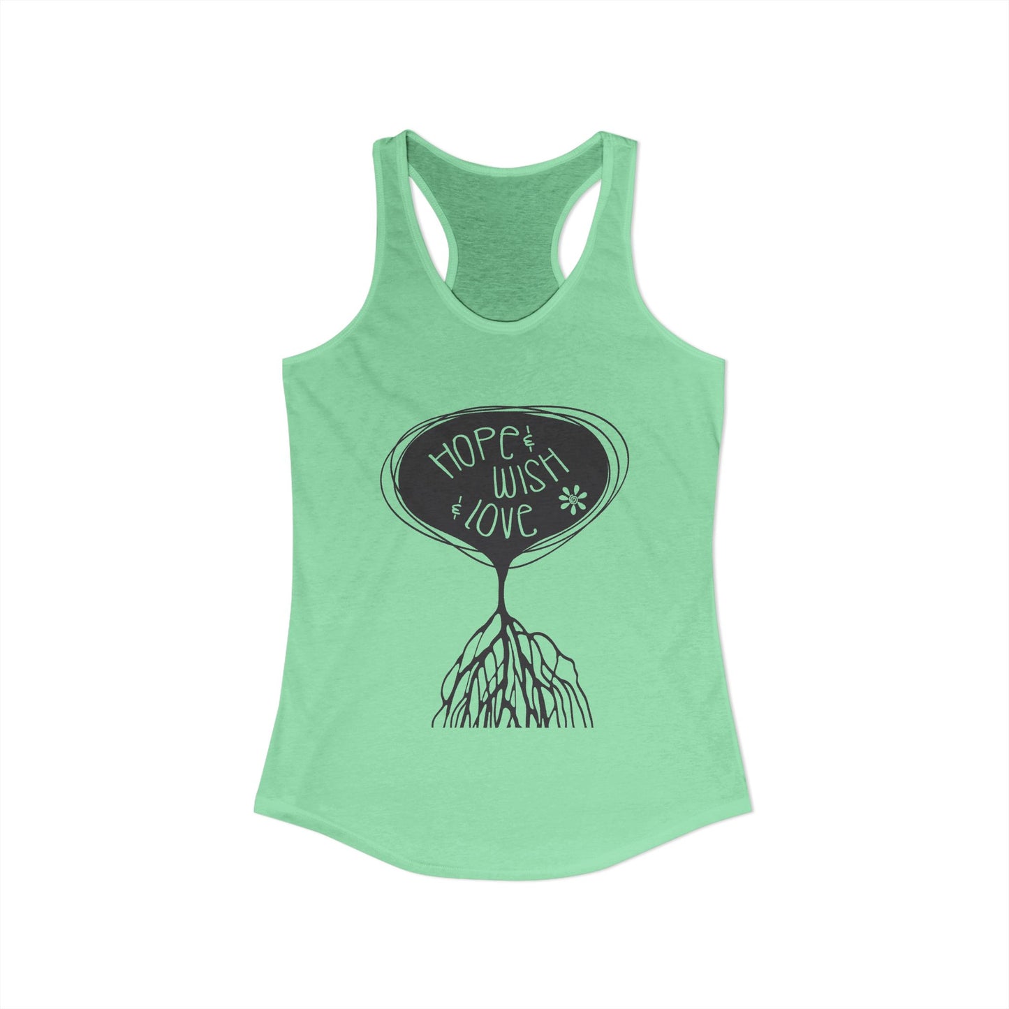 "Hope & Wish & Love" Women's Racerback Tank