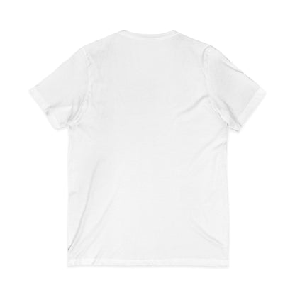 Off Centered Unisex Jersey Short Sleeve V-Neck Tee (pl)