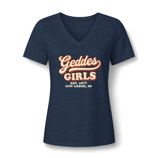 "Geddes Girls" Retro Women's V-Neck Tee