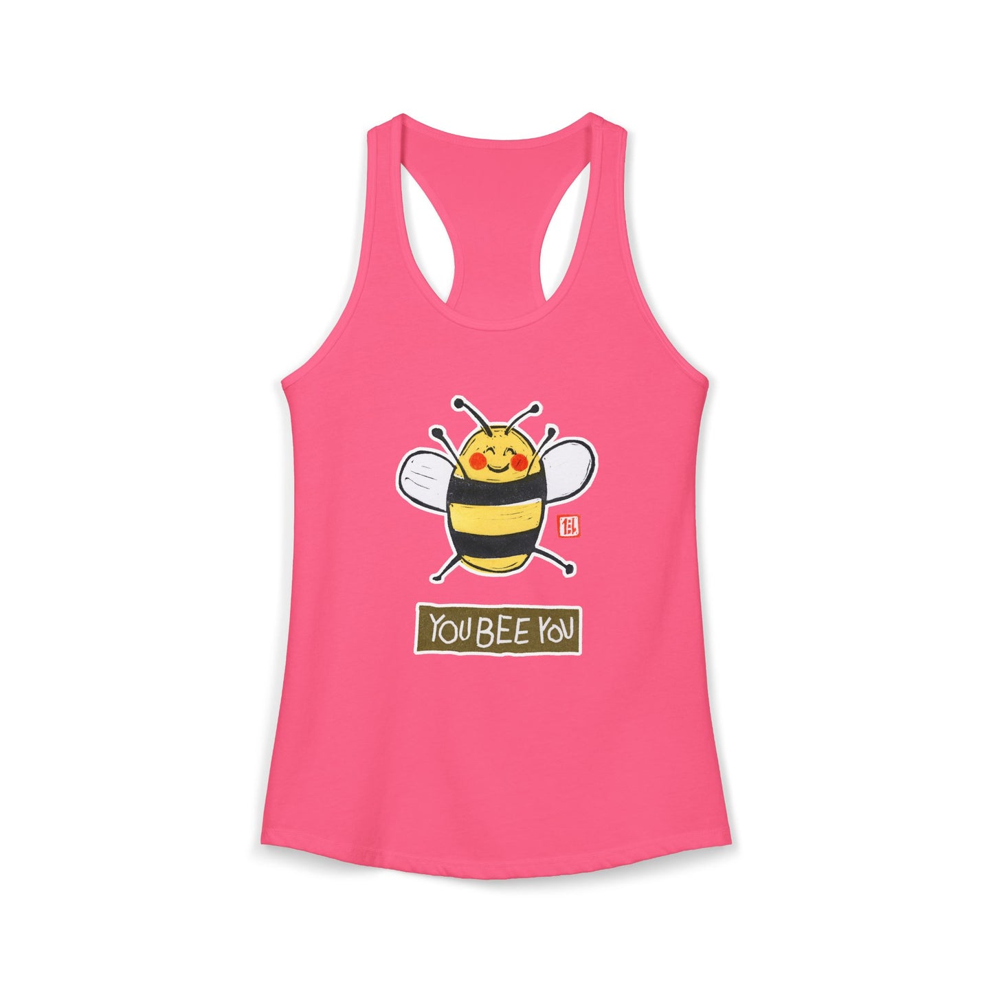 Authenticity Graphic Tank | "You Bee You" Racerback | Self-Acceptance Gift for Her