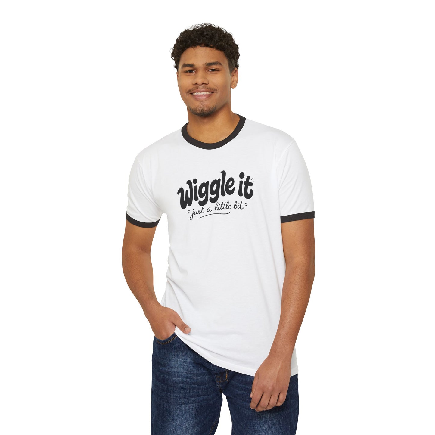 "Wiggle It Just A Little Bit" Ringer T-Shirt