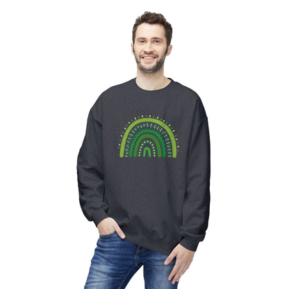 St. Patrick’s Day Sweatshirt | "Green Boho Rainbow" Crewneck | St. Patrick’s Day Apparel