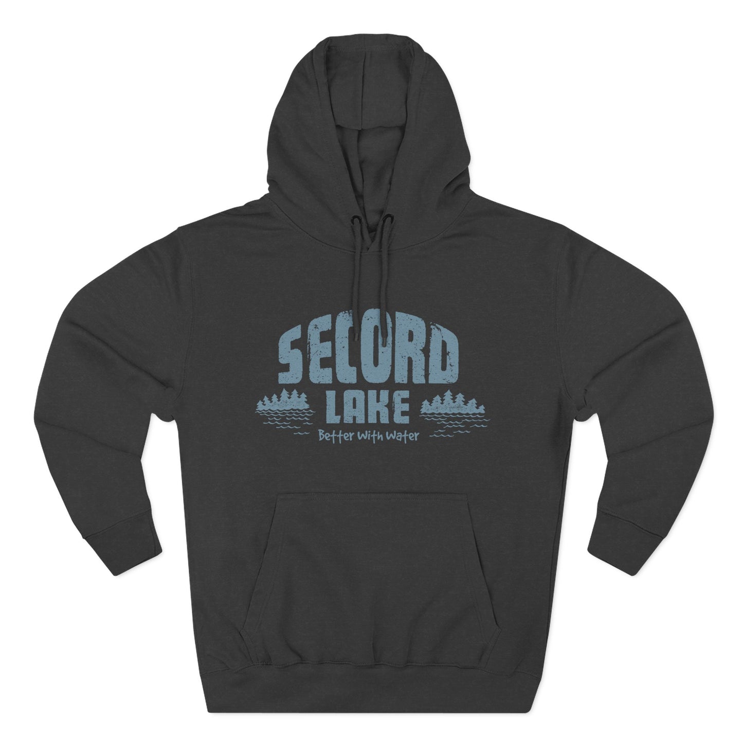 Secord Lake Better with Water — Fleece Hoodie