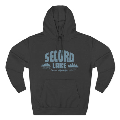 Secord Lake Better with Water — Fleece Hoodie