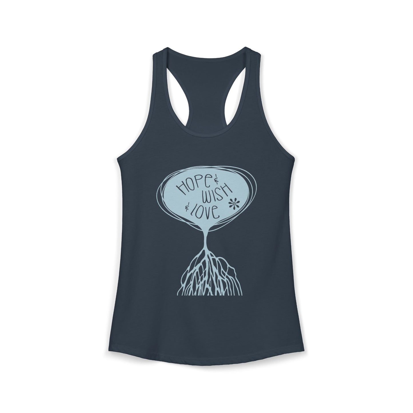 "Hope & Wish & Love" Women's Racerback Tank