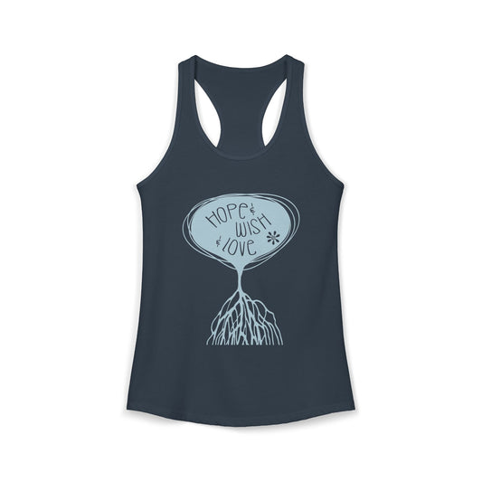 "Hope & Wish & Love" Women's Racerback Tank