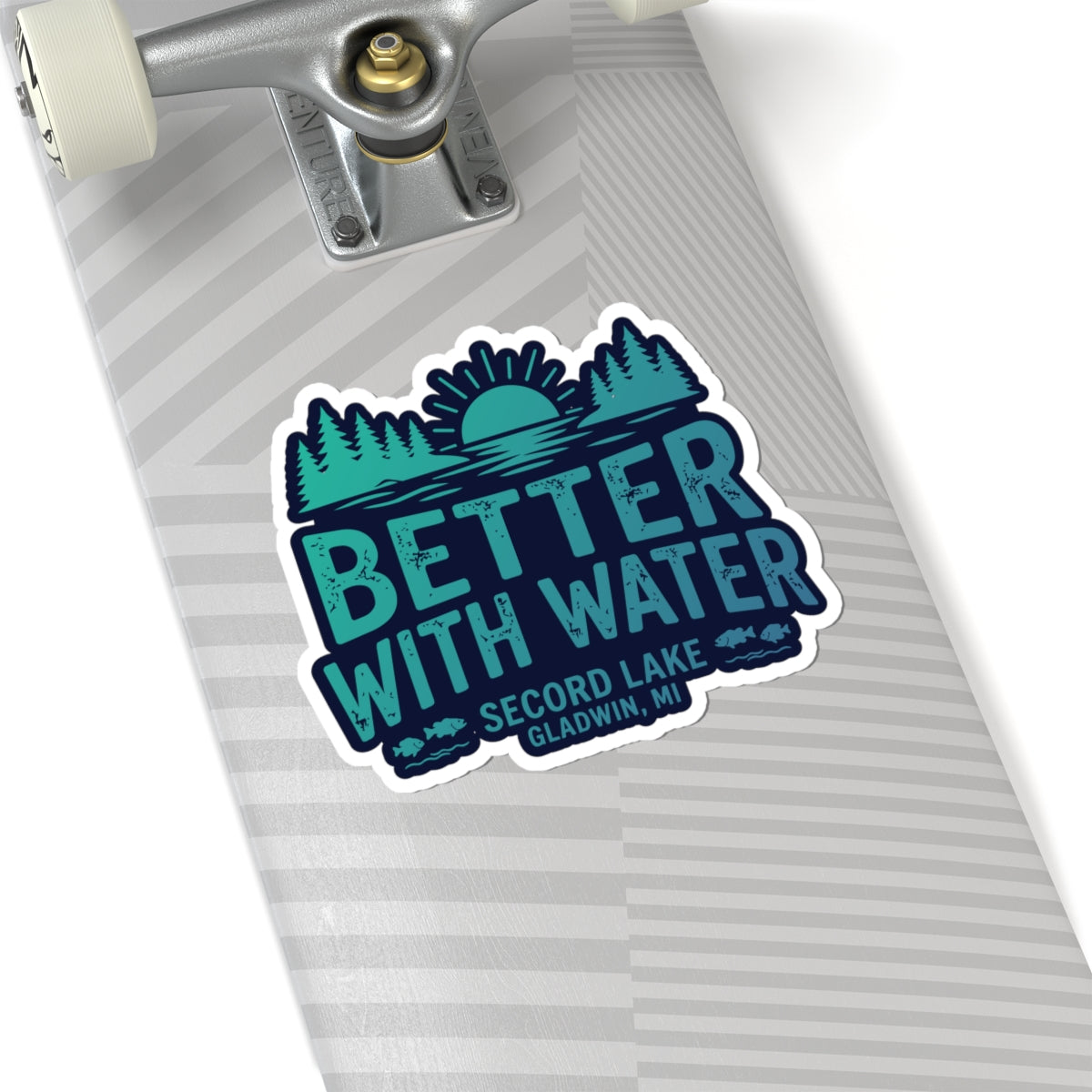 "Better With Water, Secord Lake" Sticker