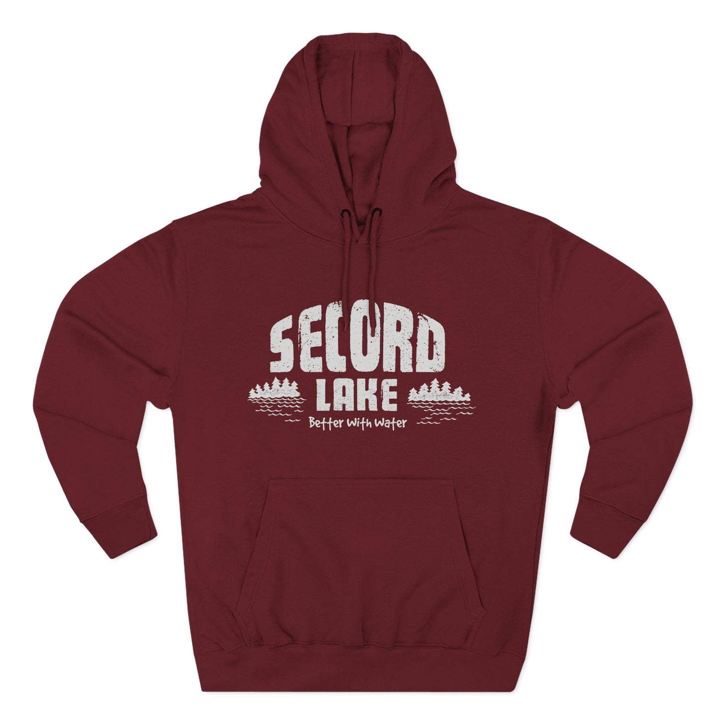 Secord Lake Better with Water — Fleece Hoodie