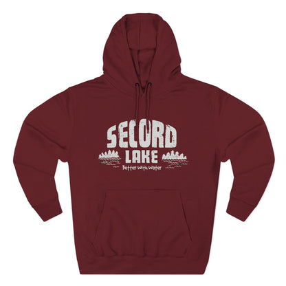 Secord Lake Better with Water — Fleece Hoodie