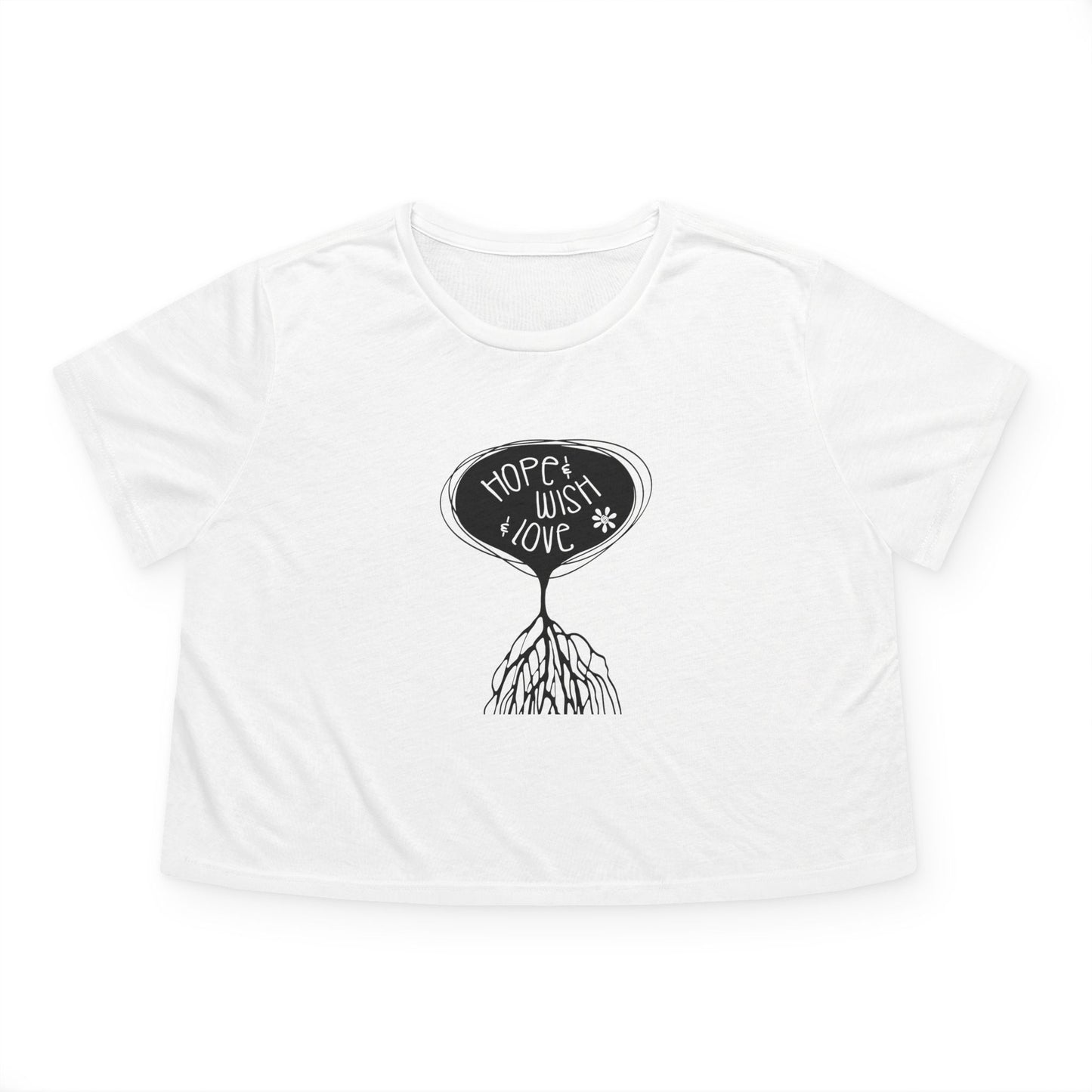 "Hope & Wish & Love" Bella + Canvas Flowy Graphic Womens Top