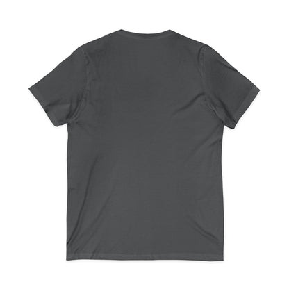 Off Centered Unisex Jersey Short Sleeve V-Neck Tee (pl)