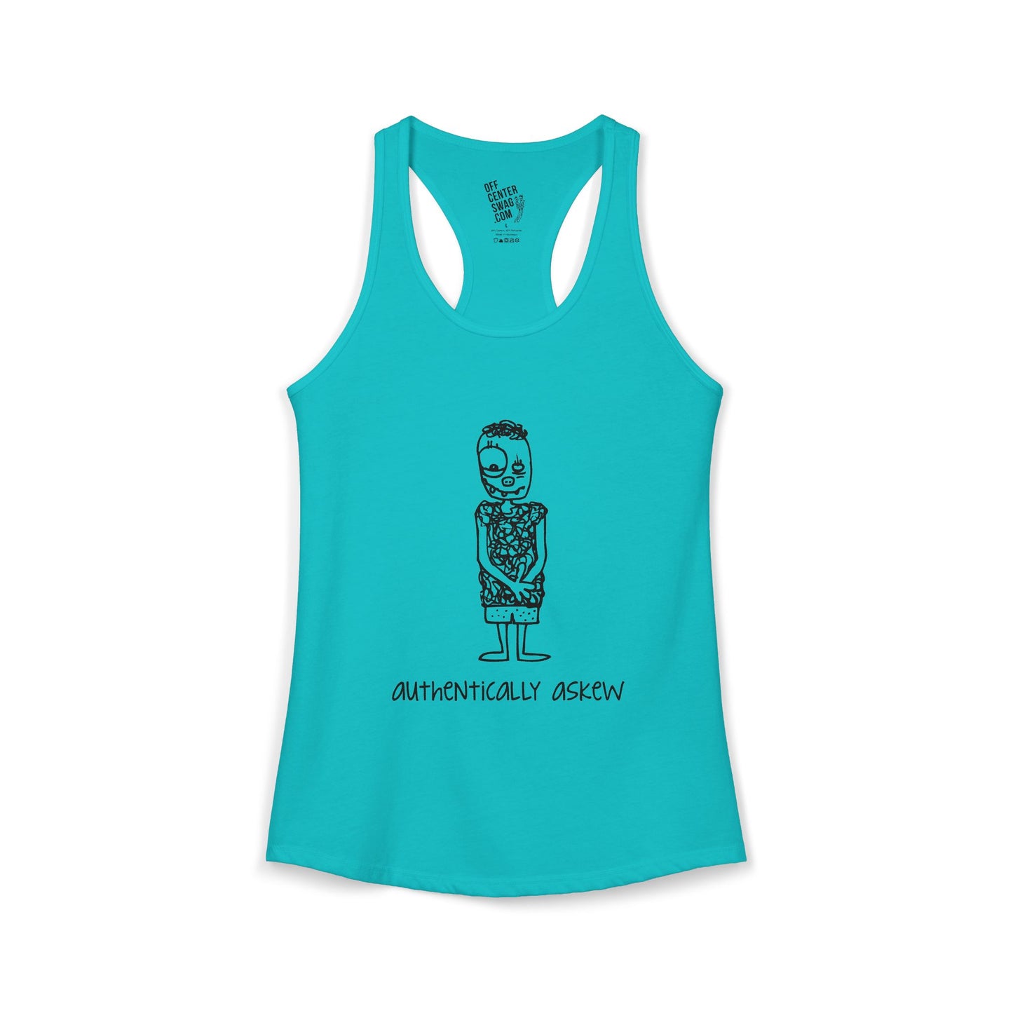 "Authentically Askew" Women's Ideal Racerback Tank