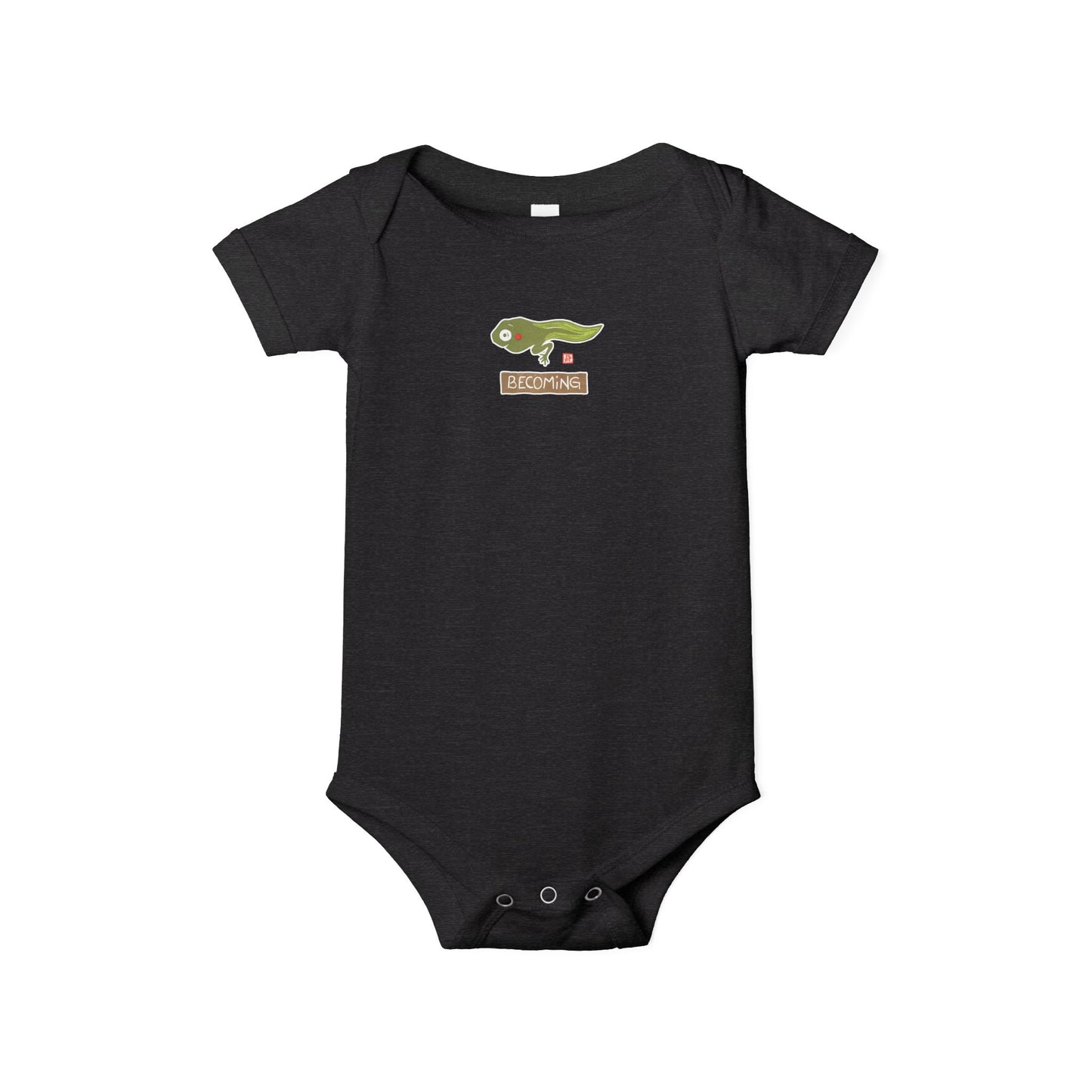 "Becoming" Tadpole Graphic Baby Onesie | Bella+Canvas Bodysuit | Grounded Baby Gift