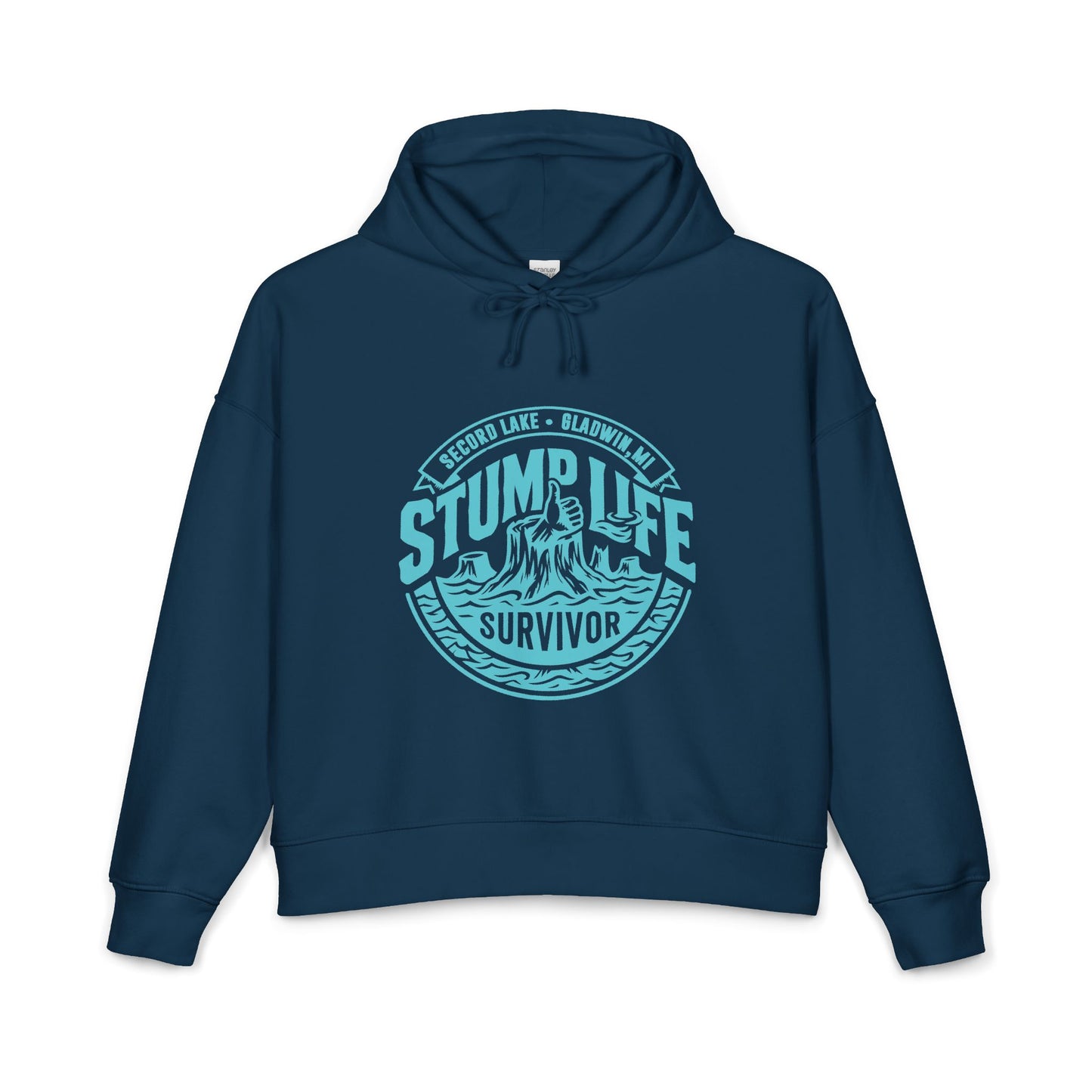 "Stump Life, Secord Lake" Survivor  — Women's Organic Hoodie