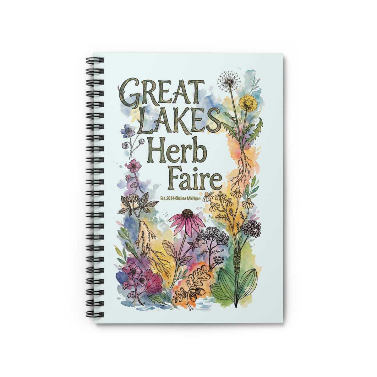 Herbal Faire Spiral Notebook — Great Lakes Herb Faire Floral Journal