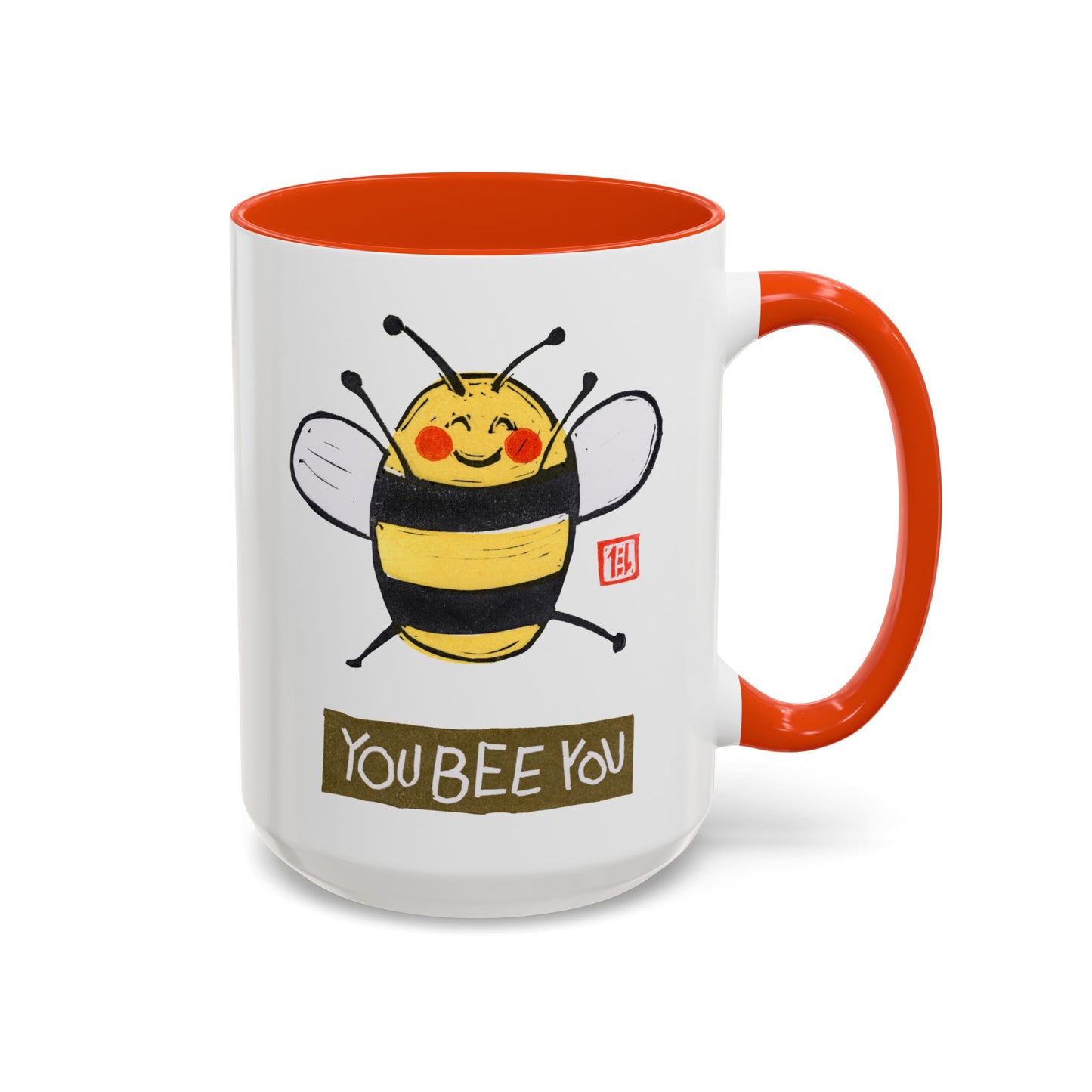 Cute Bee Coffee Mug | "You Bee You" Ceramic 15oz | Inspirational Gift