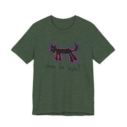 “Does He Byte?”  — Graphic Tee