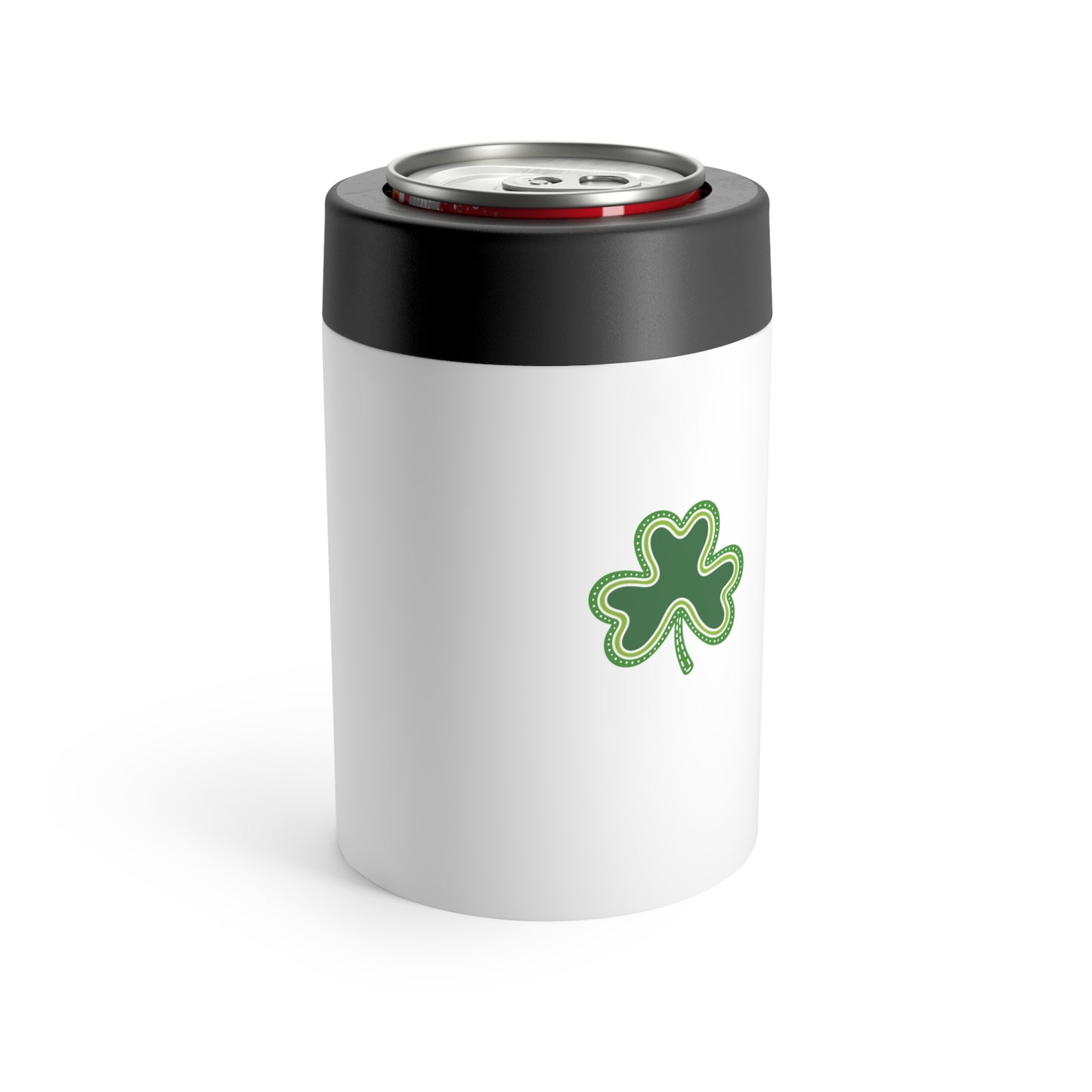 Lucky Shamrock Insulated Can Holder  | Green Rainbow & Clover Graphic | St. Patrick's Day Swag