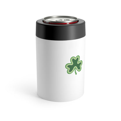 Lucky Shamrock Insulated Can Holder  | Green Rainbow & Clover Graphic | St. Patrick's Day Swag