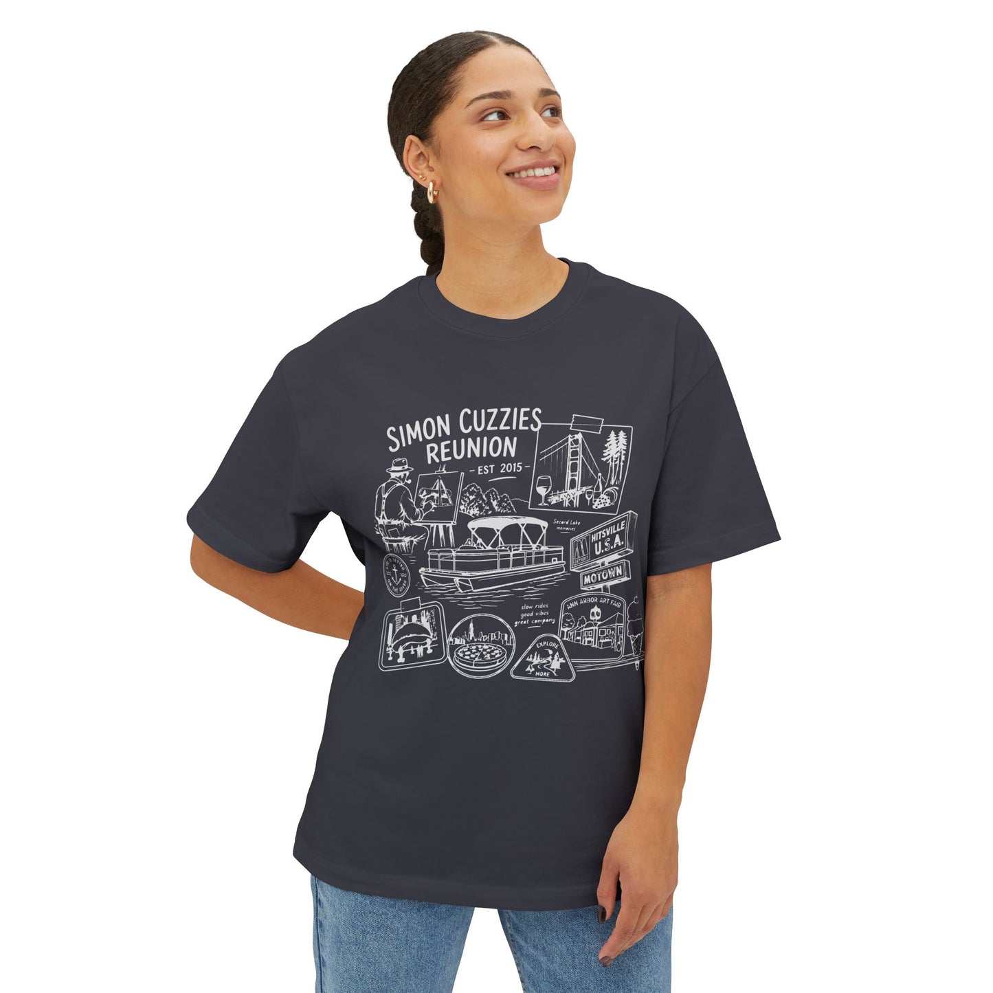 "Cuzzie Reunion" Unisex Oversized Boxy Tee