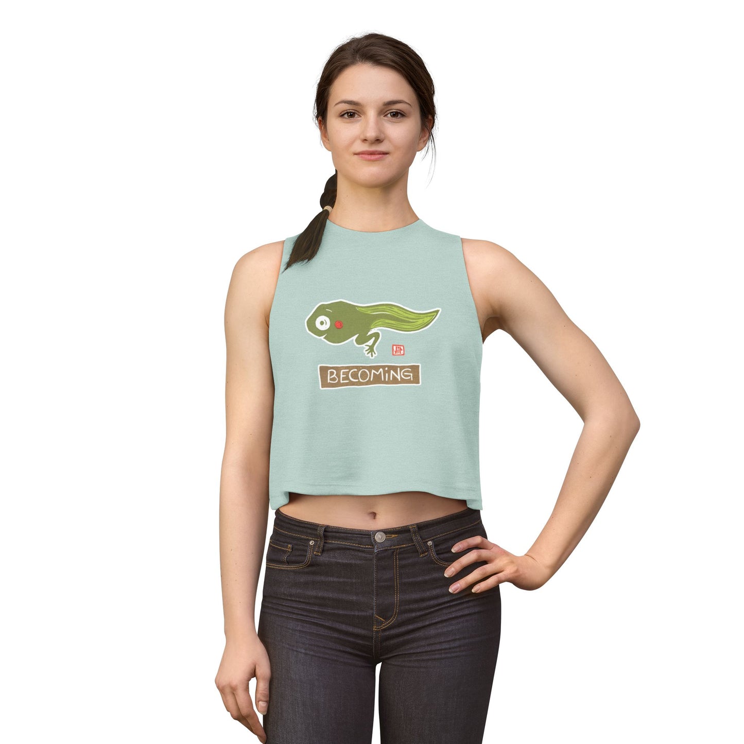 Meaningful Growth Crop Tank | "Small Good Things" Summer Top | Mindful Graphic Muscle Tee
