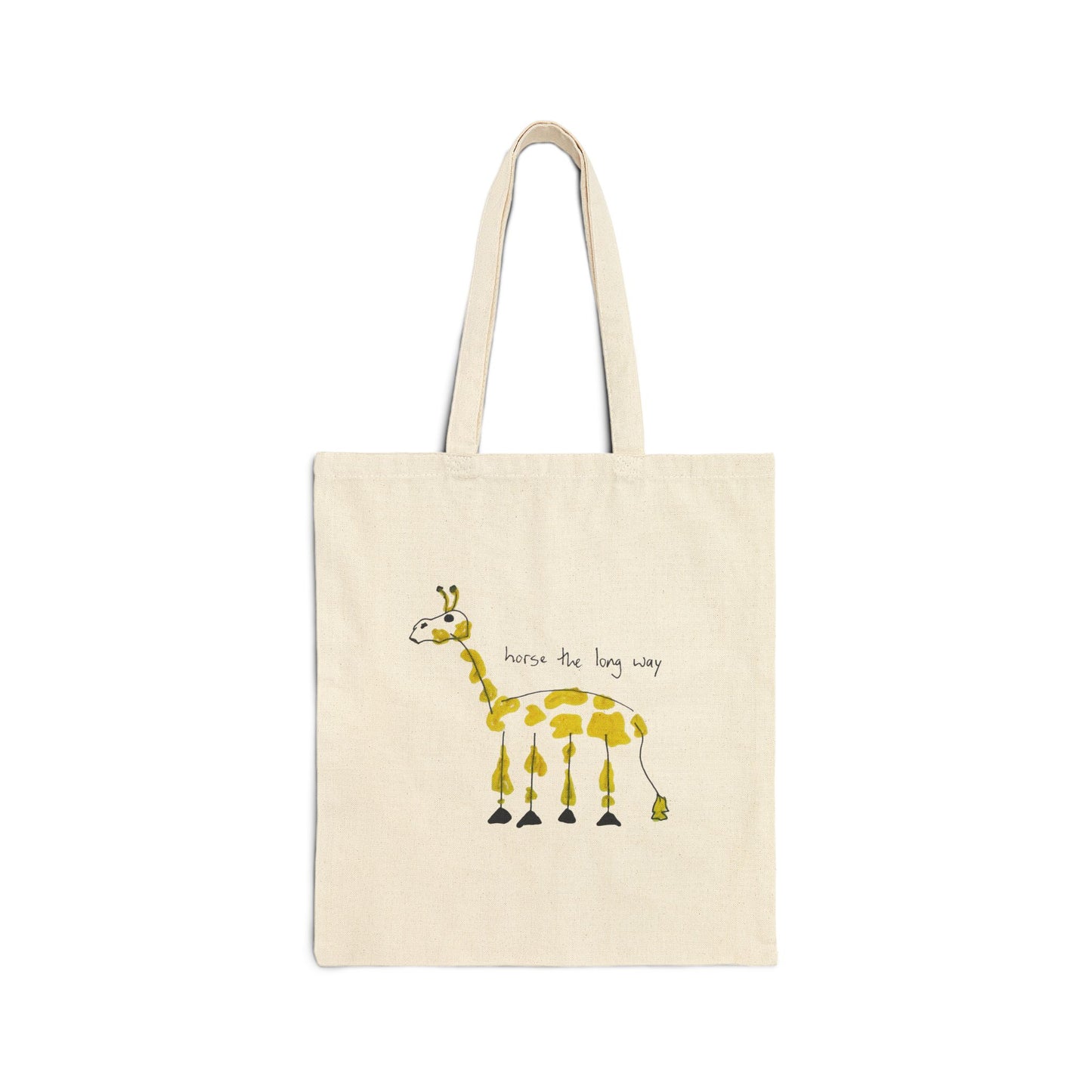 "Horse the long way" — Cotton Canvas Tote