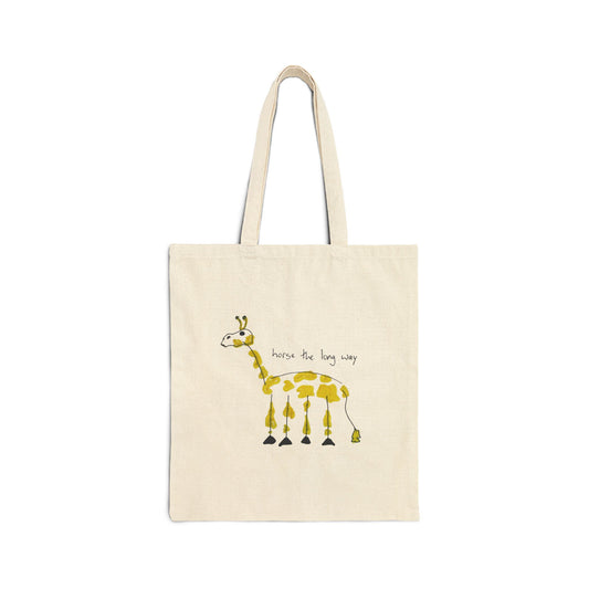 "Horse the long way" — Cotton Canvas Tote