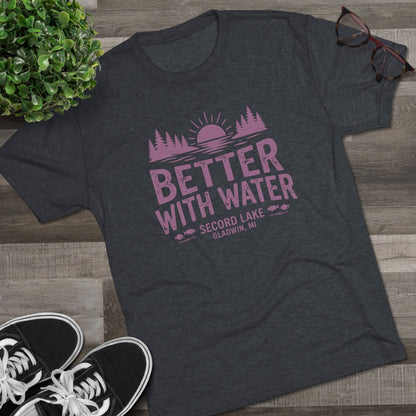 "Better With Water" Secord Lake Crew Tee