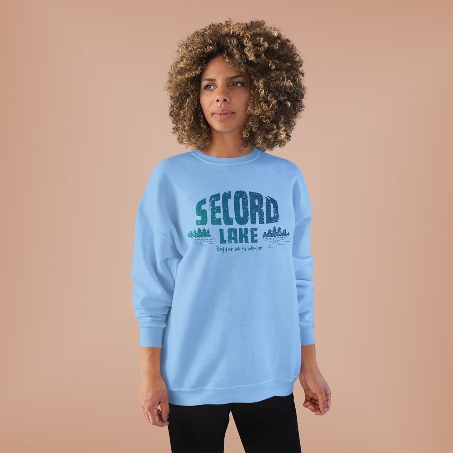 "Secord Lake, Better With Water" Crewneck Sweatshirt