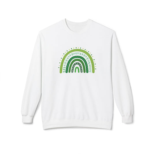 St. Patrick’s Day Sweatshirt | "Green Boho Rainbow" Crewneck | St. Patrick’s Day Apparel