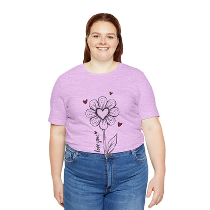 "I Love You" Flower Tee