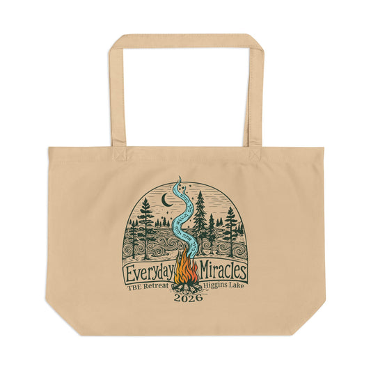 "Everyday Miracles" Large Eco Canvas Tote