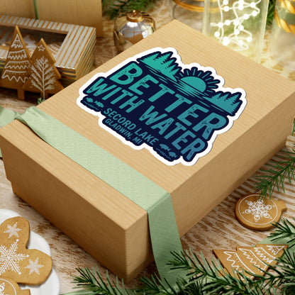"Better With Water, Secord Lake" Sticker