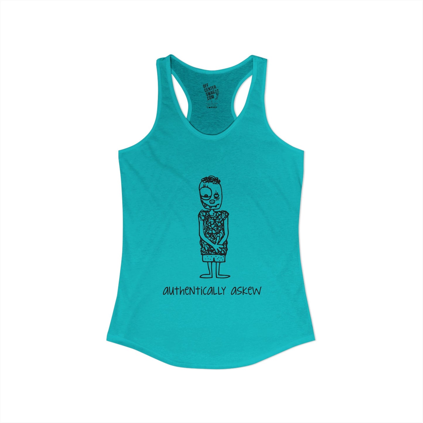 "Authentically Askew" Women's Ideal Racerback Tank