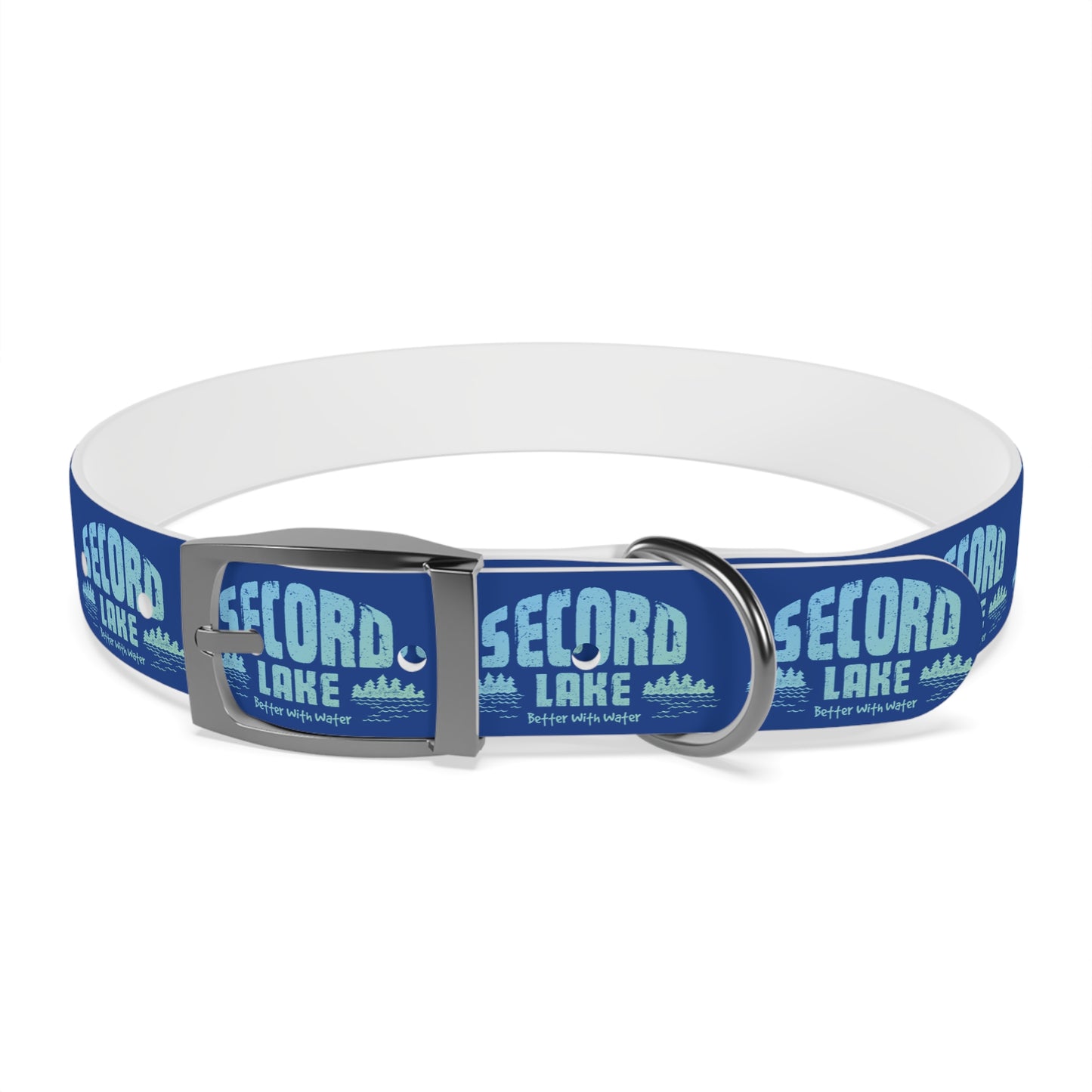"Secord Lake, Better With Water" Dog Collar