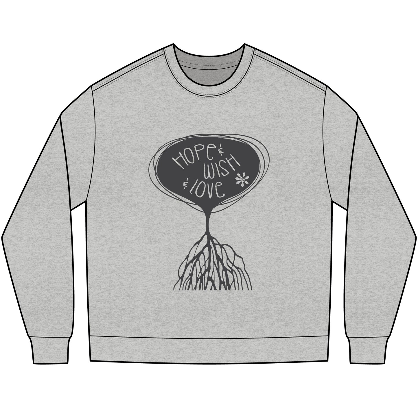 "Hope & Wish & Love" Bella + Canava Long Sleeve Tee