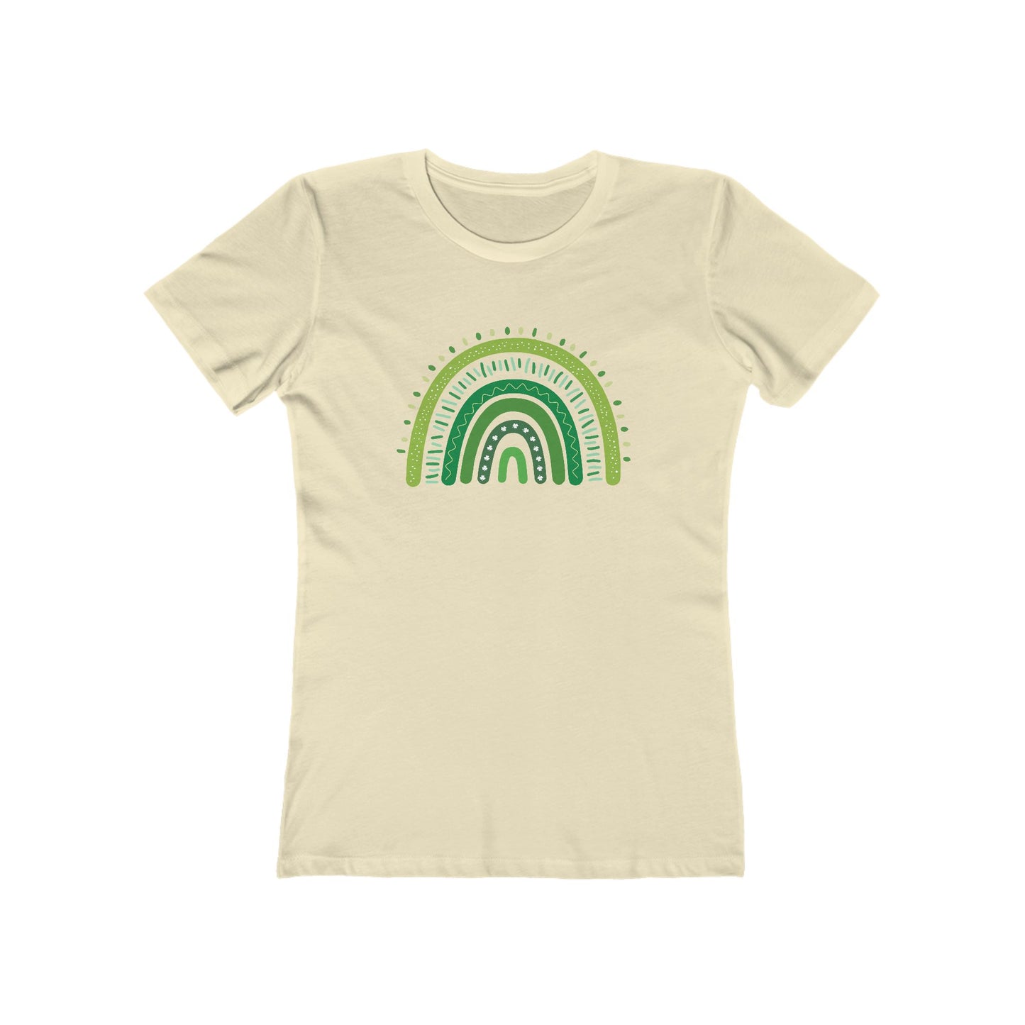 Lucky Woman's Shamrock T-Shirt | Green Rainbow & Clover Graphic | St. Patrick's Day Apparel