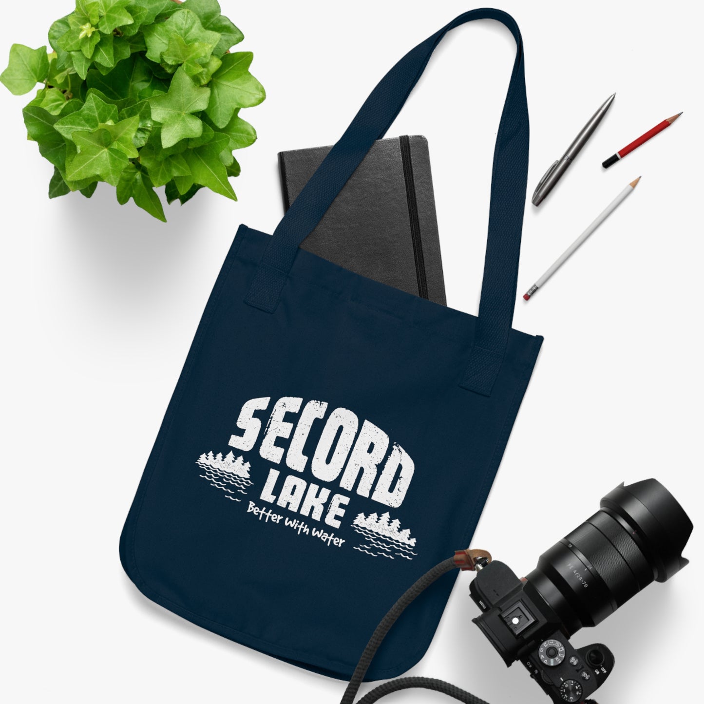 Tote Bag — "Secord Lake" Vintage Camp Tote (Better With Water)