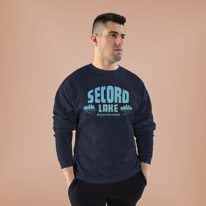 "Secord Lake, Better With Water" Crewneck Sweatshirt